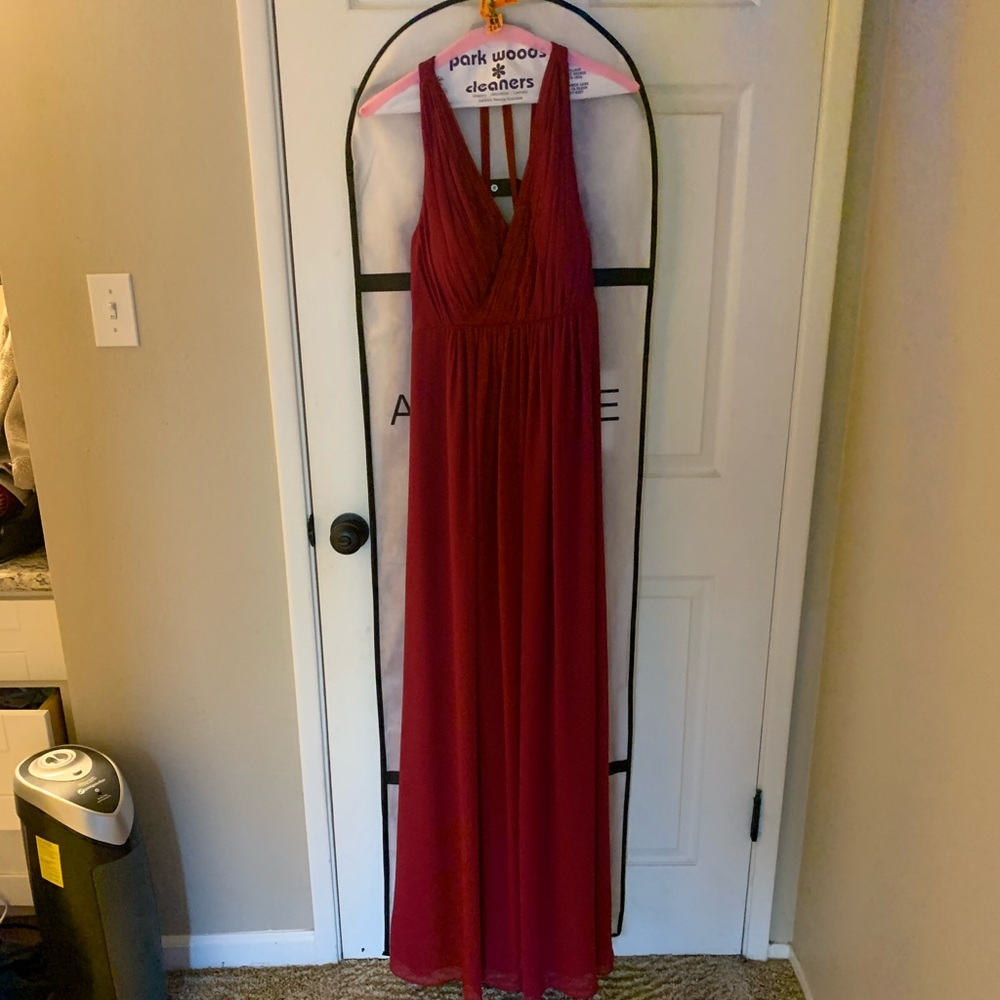 Azazie Athena Maternity Burgundy Dress